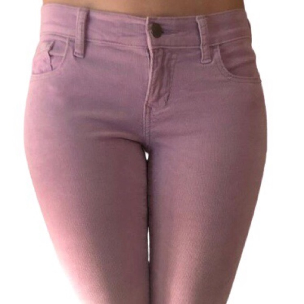 Lavender Corduroy straight soft stretch pants